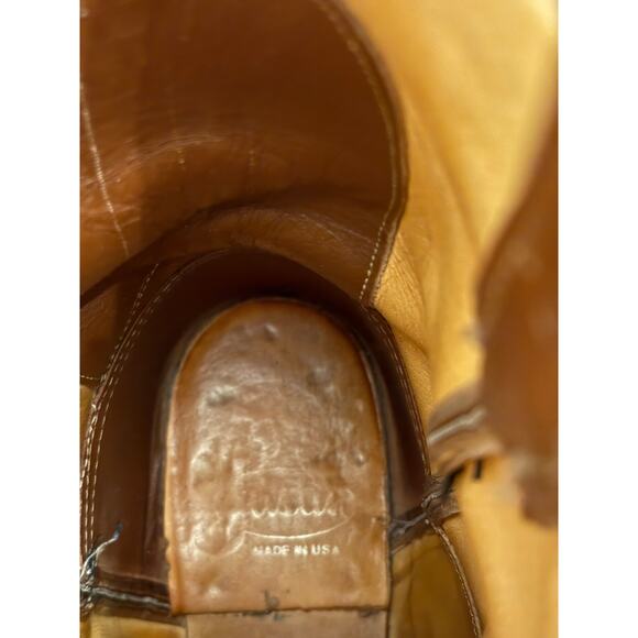 Vintage Justin Boots 3082 Brown Leather Western Cowboy Boots Men’s 6.5D Made USA - Picture 16 of 16